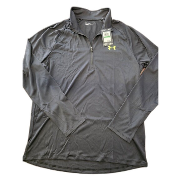 Under Armour Men UA Tech 2.0 Half-Zip Pullover Shirt Jacke L NWT Black Large New - Picture 1 of 4